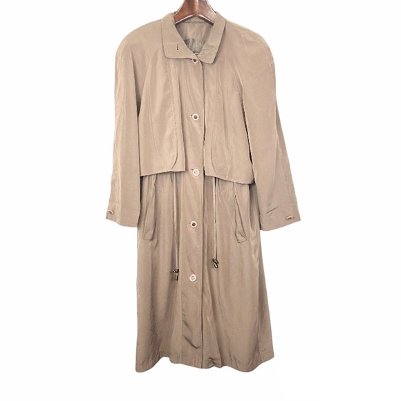 Vintage•American Bazaar• brown midi trench coat - Picture 1 of 9